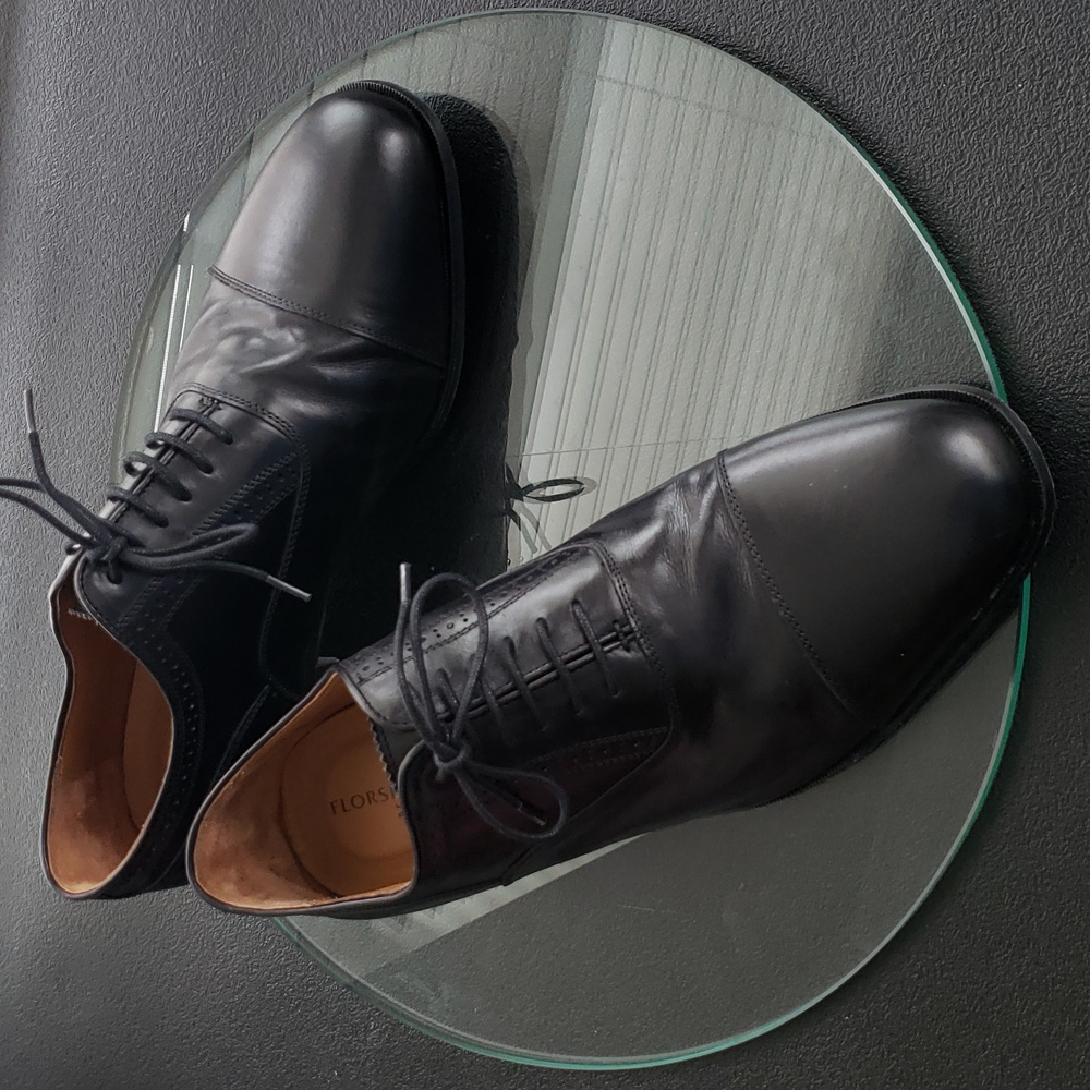 Florsheim Limited Black Leather Cap Toe Oxford Dress Shoes Men's Size 13 Wide